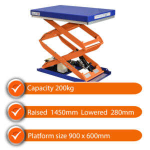 Edmolift Scissor Lift Table SLTCRD 200 200kg Capacity