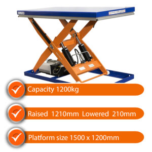 Edmolift Scissor Lift Table SLTCB 1200 1200kg Capacity