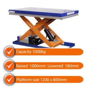 Edmolift Scissor Lift Table SLTCL 1001 1000kg Capacity