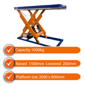 Edmolift Scissor Lift Table SLTTA 1000 1000kg Capacity
