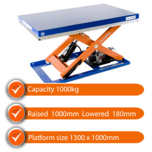 Edmolift Scissor Lift Table SLTTL 1000XB 1000kg Capacity