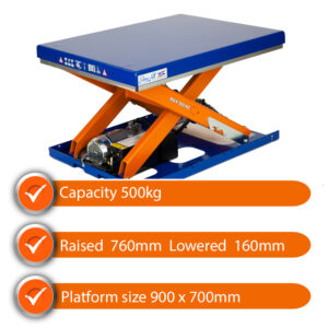 Edmolift Scissor Lift Table SLTTR 501 500kg Capacity