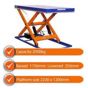 Edmolift Scissor Lift Table SLTTS 2001 2000kg Capacity
